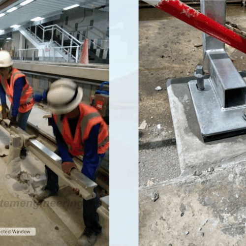 ผลงานติดตั้ง Bracket, Third Rail และ Cable Jumper ระบบรางรถไฟฟ้าสายสีส้ม